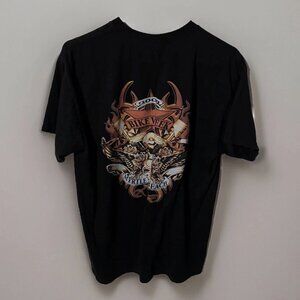 Vintage T Shirt Mens L Black Racing Bike Week 2008 Myrtle Beach Tee Motorcycle